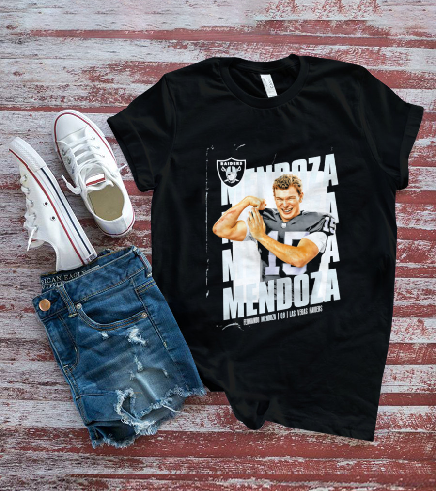 Las Vegas Raiders Fernando Mendoza Quarterback 15 Mendoza T-Shirt