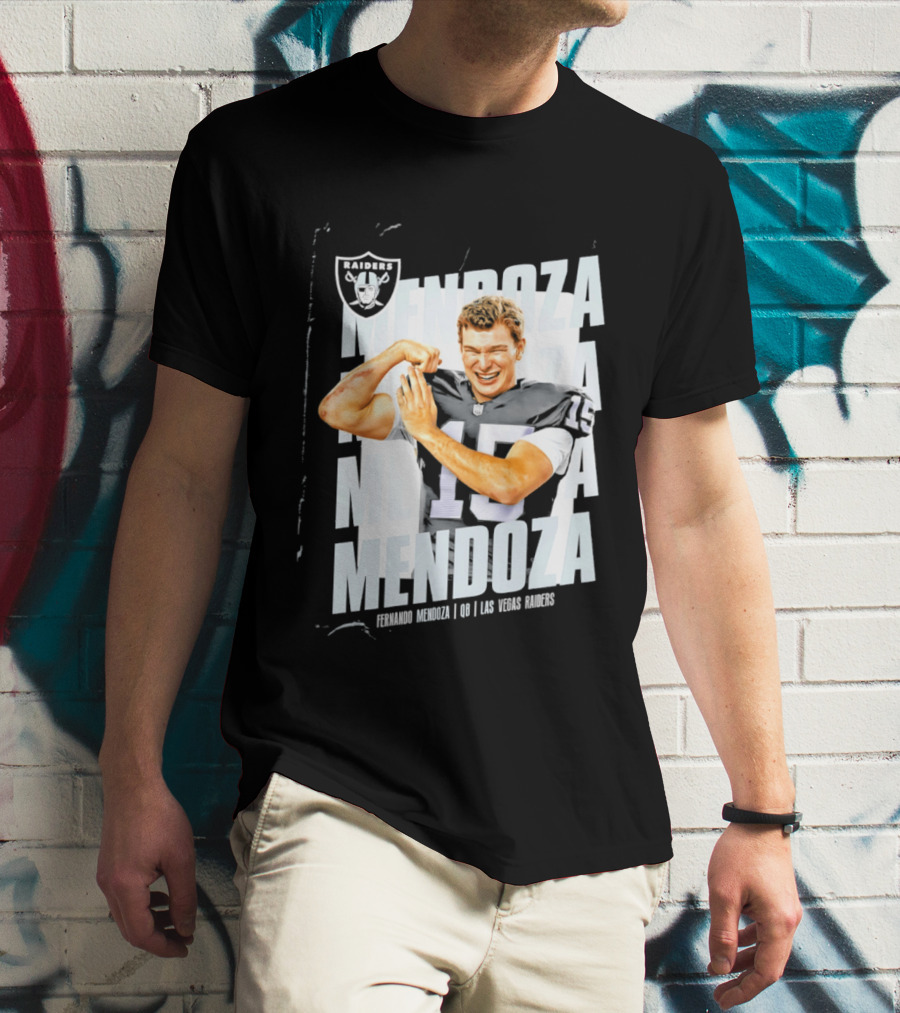 Las Vegas Raiders Fernando Mendoza Quarterback 15 Mendoza T-Shirt