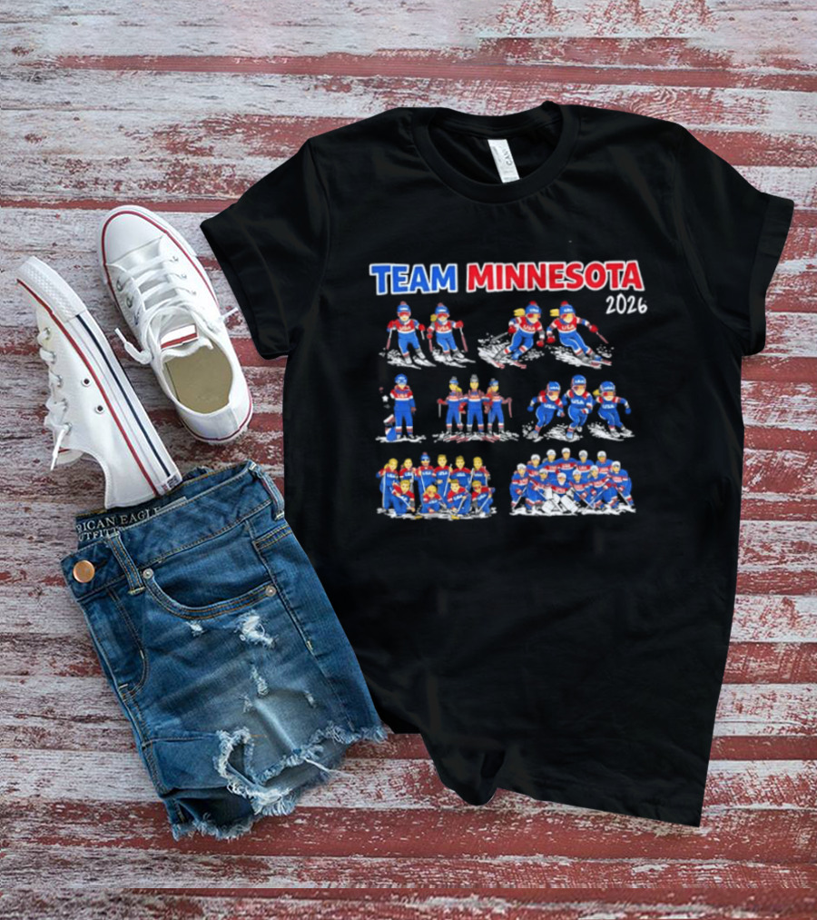 Team Minnesota 2026 Ice Hockey Players And Teams T-Shirt