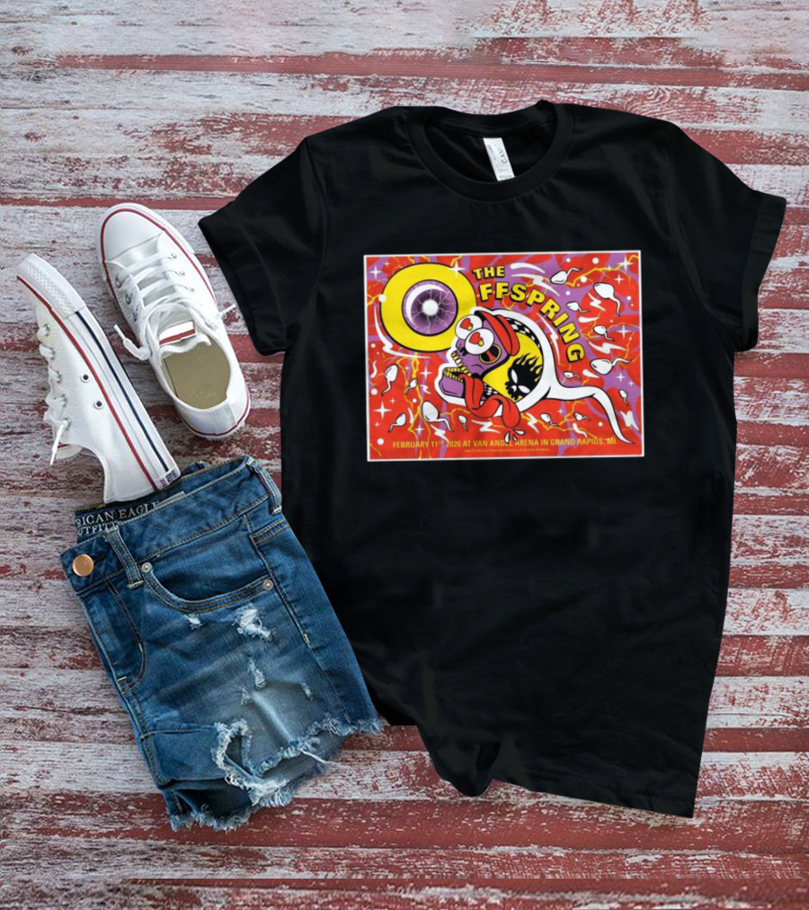 The Offspring February 11 2026 Van Andel Arena Grand Rapids MI Bold Psychedelic T-Shirt