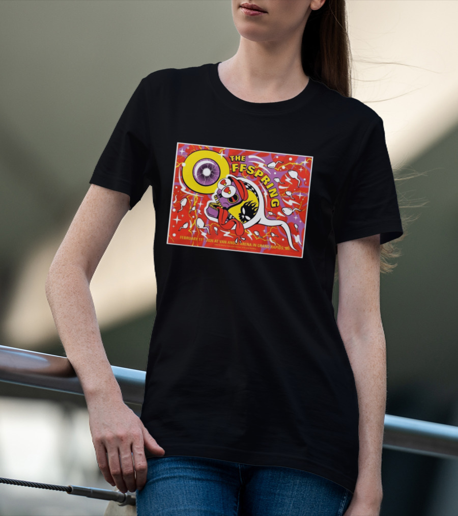 The Offspring February 11 2026 Van Andel Arena Grand Rapids MI Bold Psychedelic T-Shirt