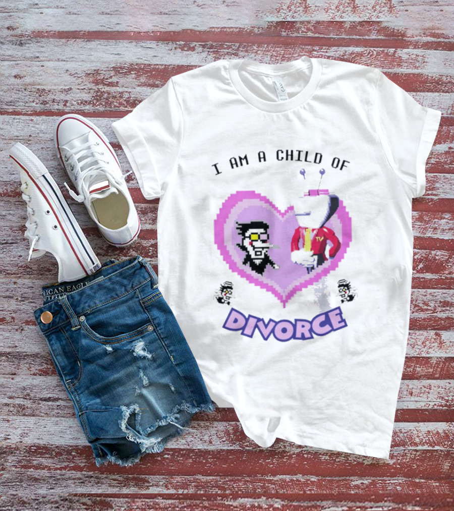 I Am A Child Of Divorce Heart Spamton Tenna Pixel T-Shirt