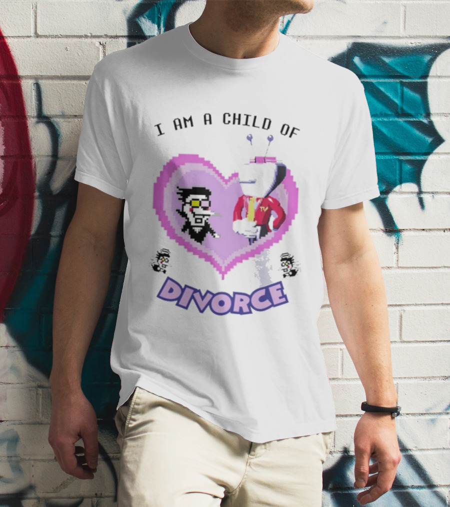 I Am A Child Of Divorce Heart Spamton Tenna Pixel T-Shirt