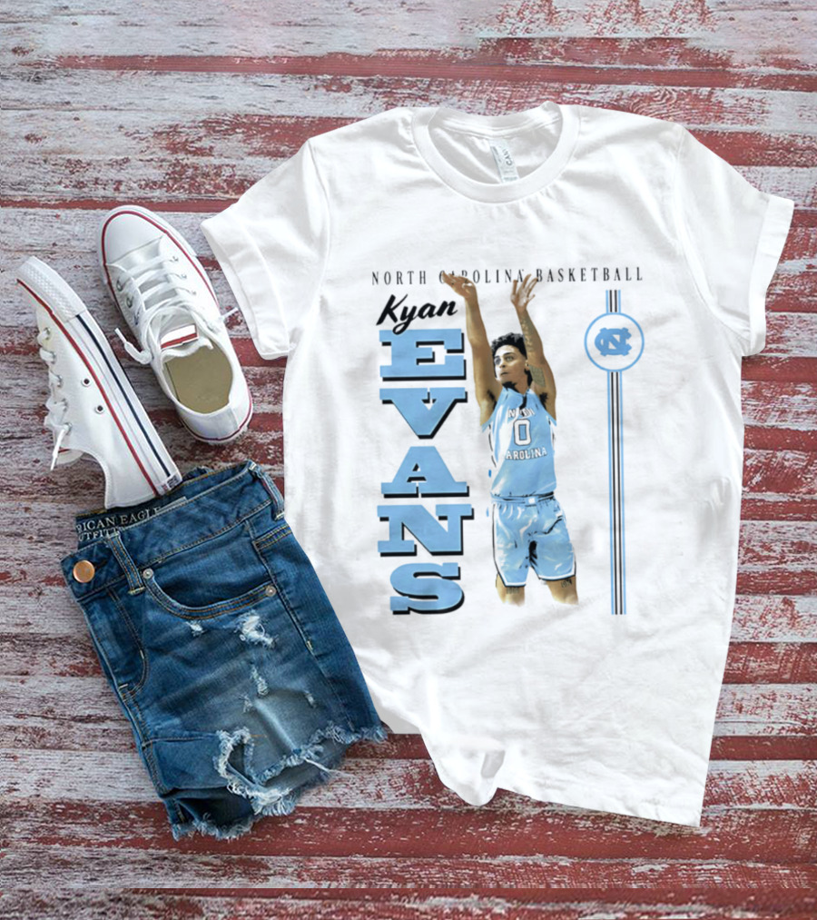 Kyan Evans North Carolina Basketball Tar Heels Team Spirit T-Shirt