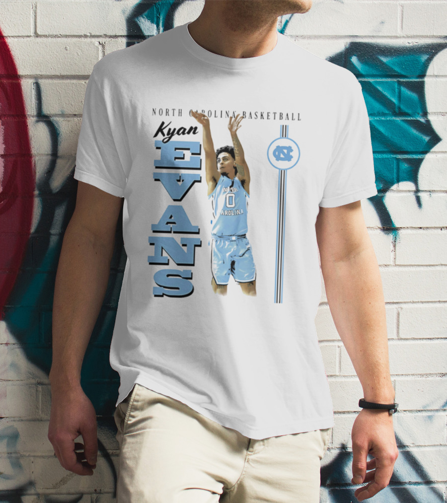 Kyan Evans North Carolina Basketball Tar Heels Team Spirit T-Shirt