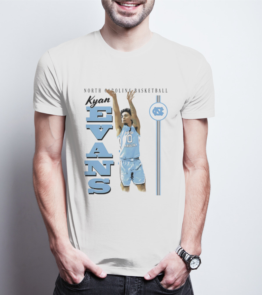 Kyan Evans North Carolina Basketball Tar Heels Team Spirit T-Shirt