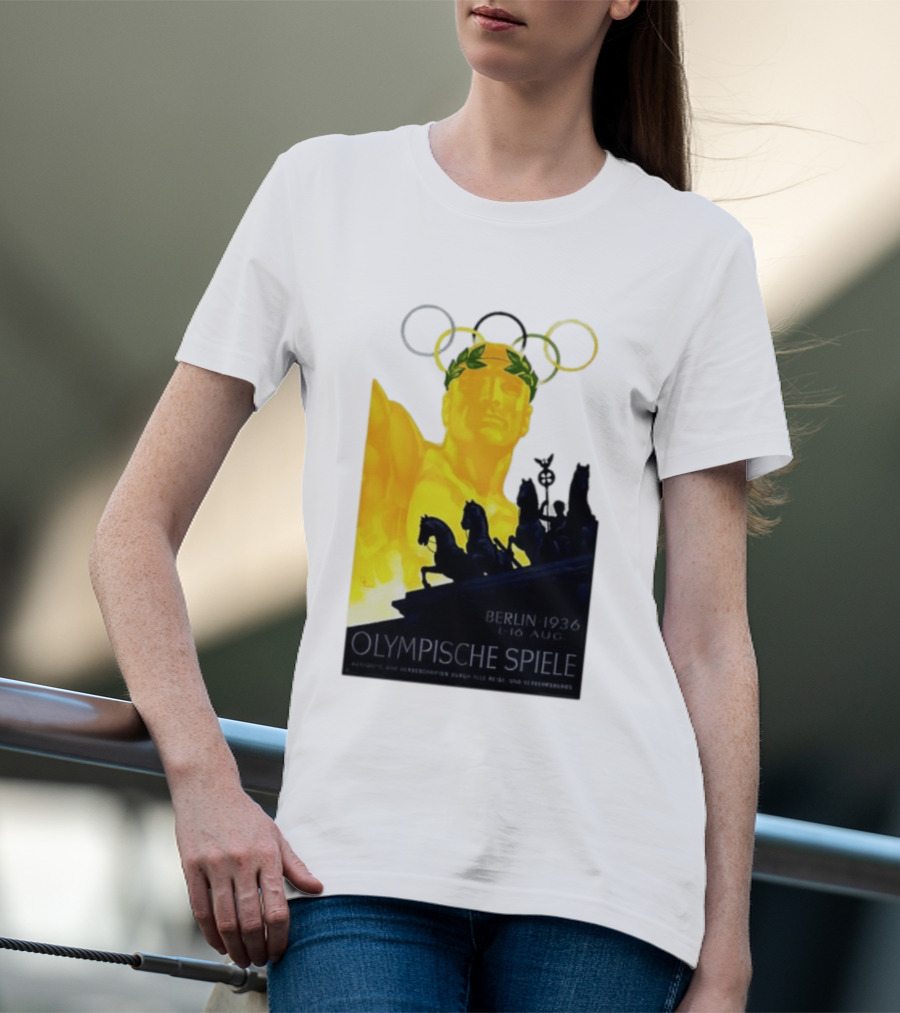 Berlin 1936 1 16 Aug Olympische Spiele Olympische Ringe Quadriga T-Shirt