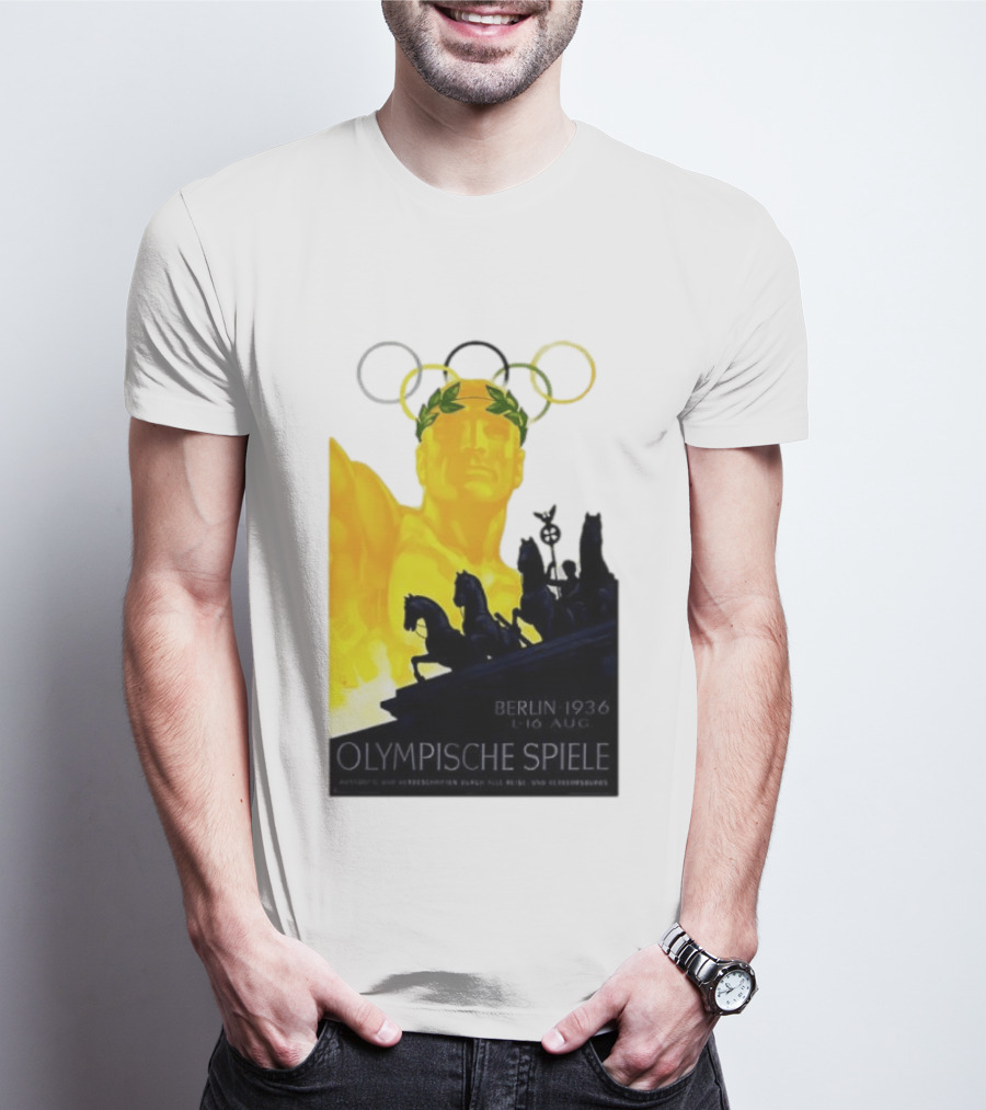 Berlin 1936 1 16 Aug Olympische Spiele Olympische Ringe Quadriga T-Shirt