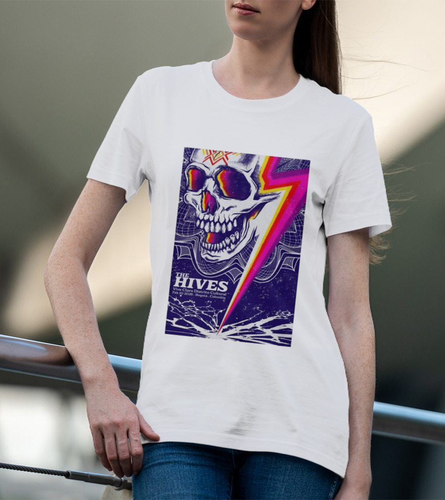 The Hives Vive Claro Distrito Cultural Bogotá Skull Lightning Feb 10 2026 T-Shirt