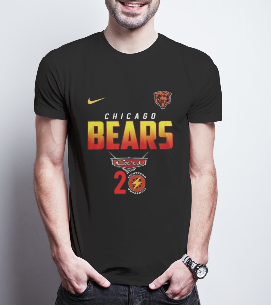 Chicago Bears Cars 20th Anniversary Nike Collaboration With Lightning T-Shirt