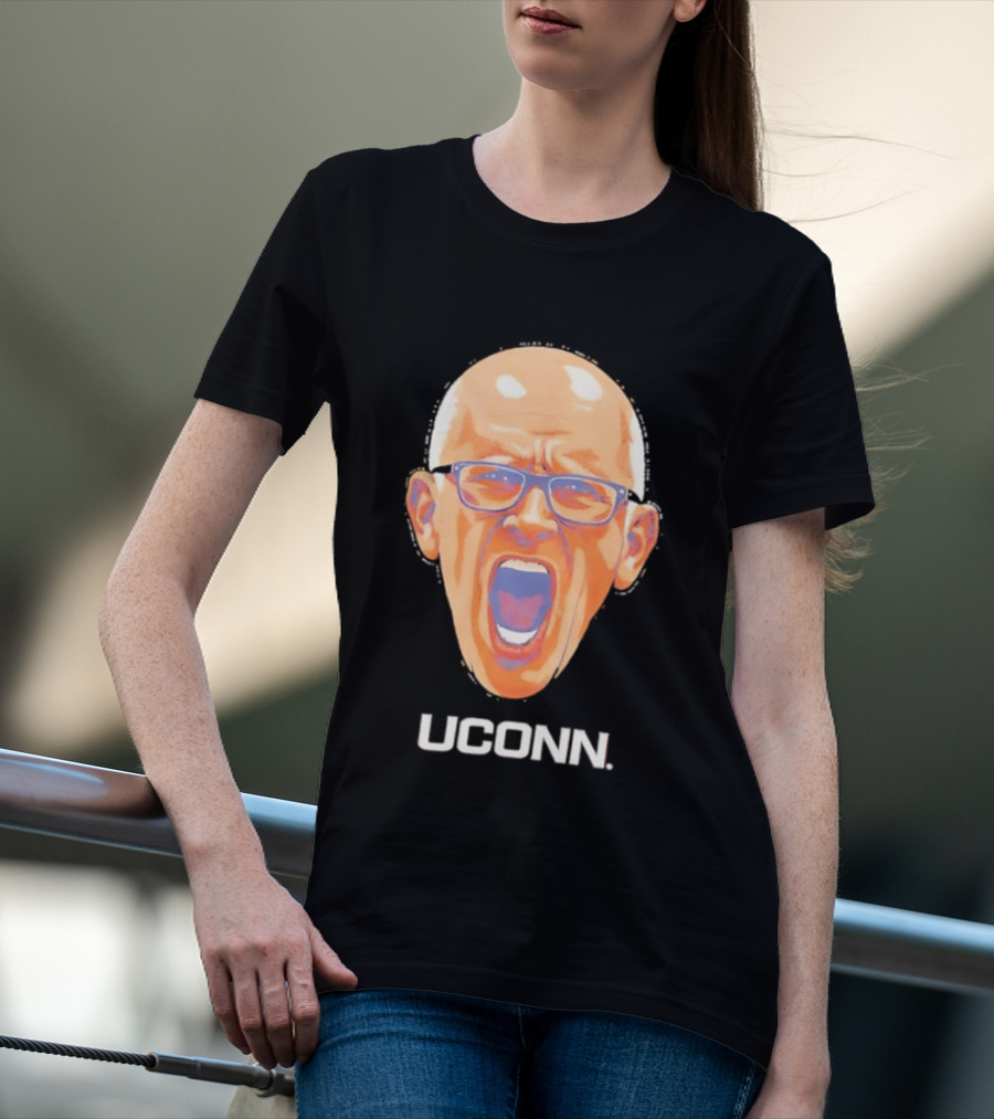Coach Dan Hurley Big Head Uconn Huskies Face T-Shirt