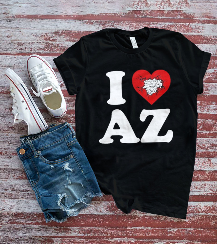Gatecreeper I Heart Arizona Skull Heart T-Shirt