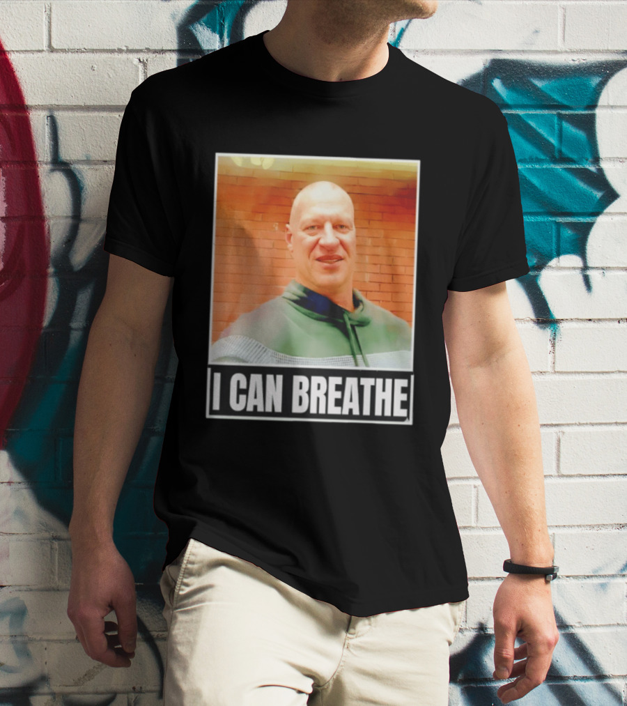 I Can Breathe Text Brick Wall T-Shirt