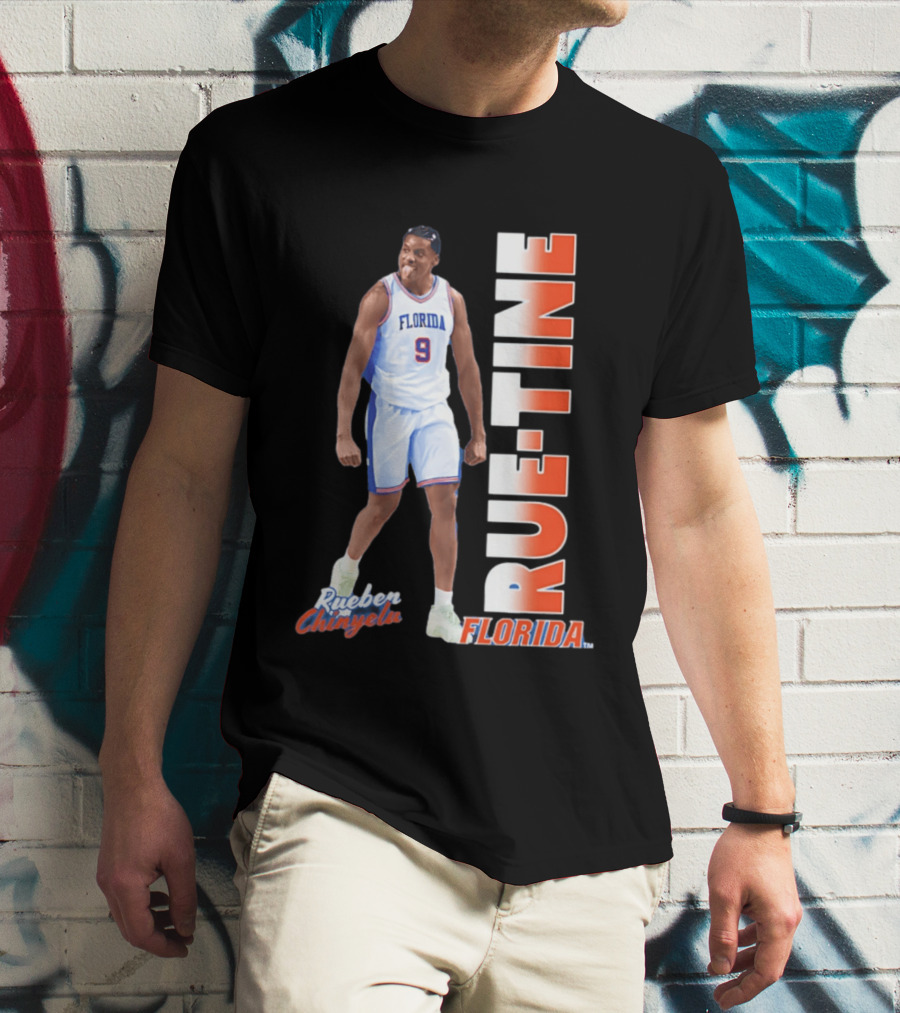 Rueben Chinyelu Florida Gators 9 RUE TINE Basketball T-Shirt