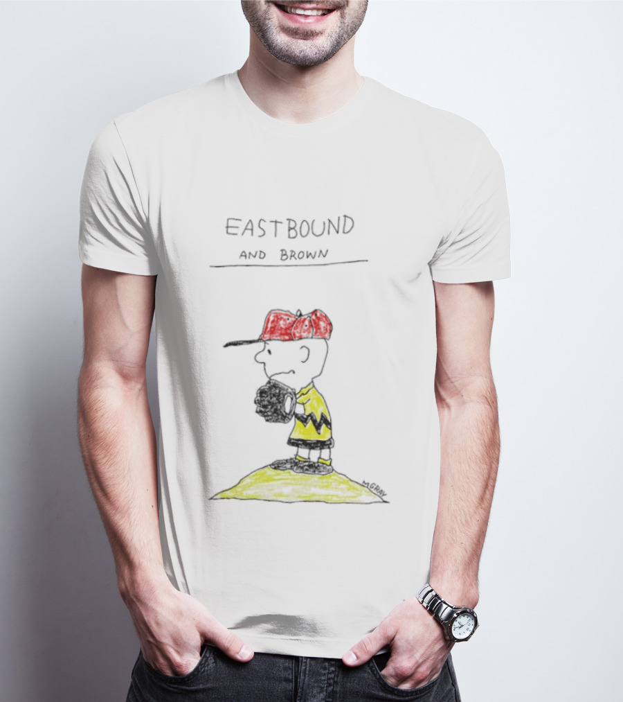 Eastbound And Brown Charlie Comic Baseball Pitcher T-Shirt
