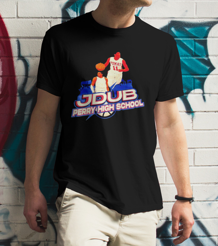Jdub Perry High School Pumas Basketball T-Shirt