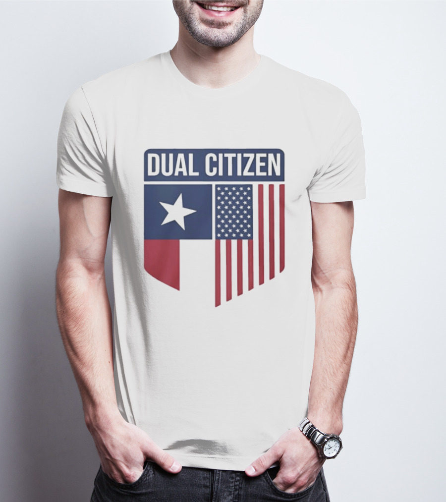 Texas Dual Citizen State Flag Star And Stripes T-Shirt
