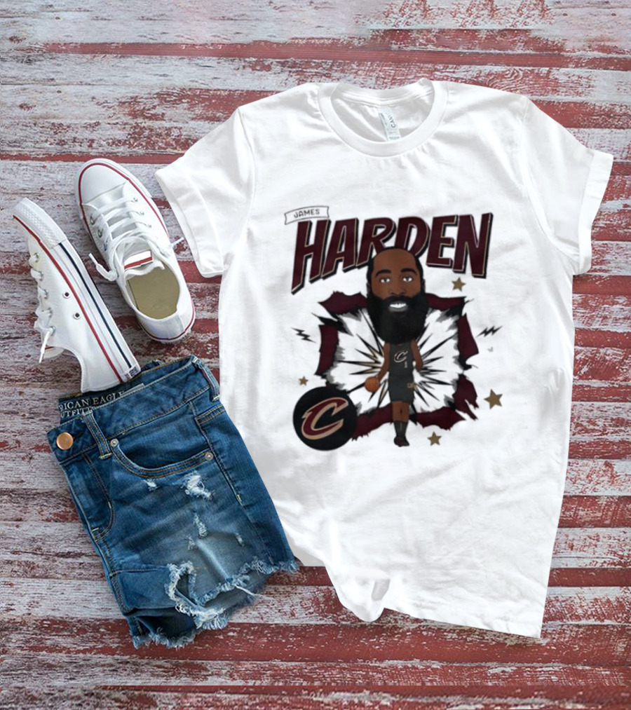 Cleveland Cavaliers James Harden Cartoon Bobblehead T-Shirt