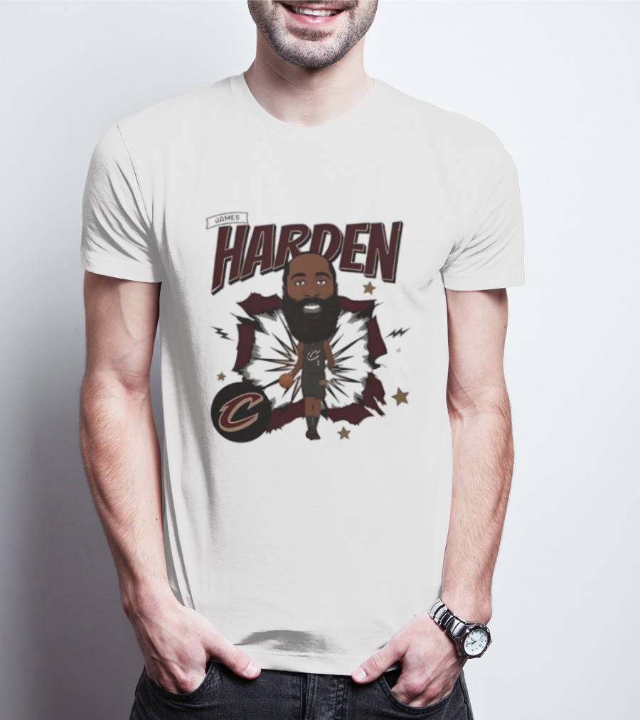 Cleveland Cavaliers James Harden Cartoon Bobblehead T-Shirt