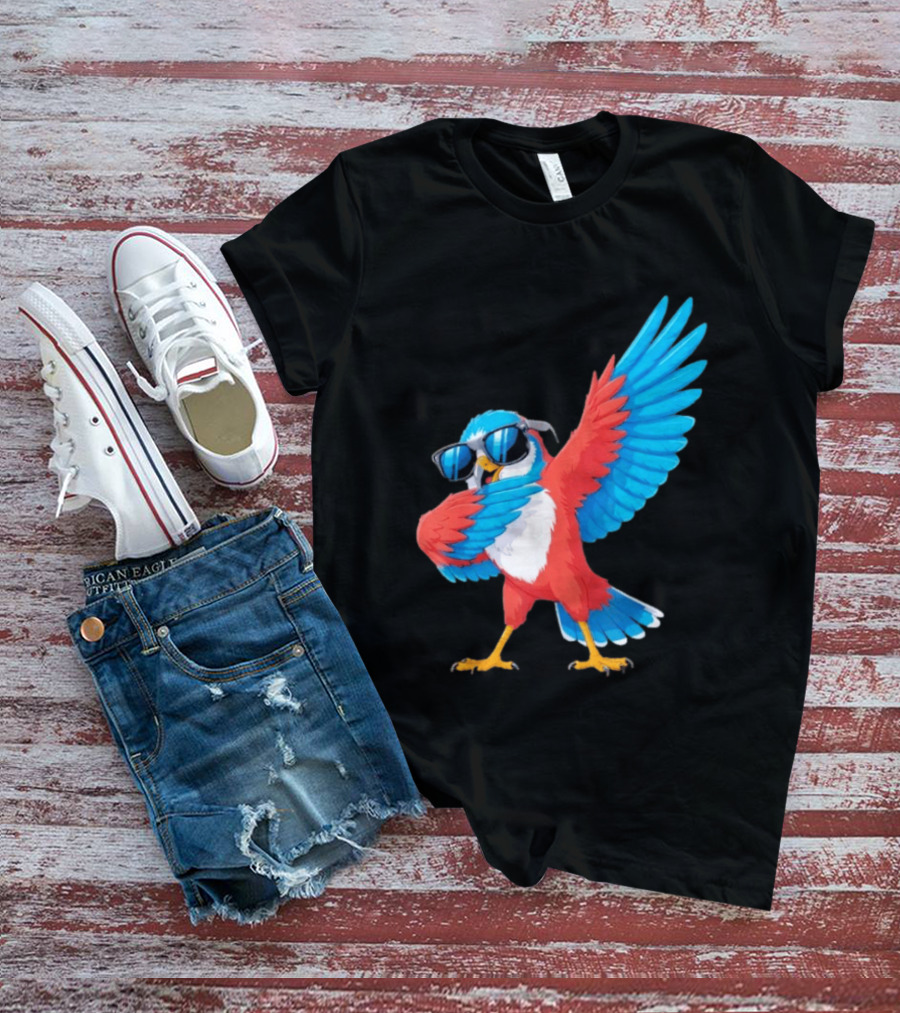 Sea Hawk Bird Dabbing With Sunglasses T-Shirt