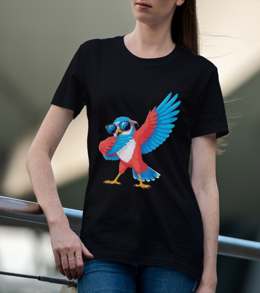 Sea Hawk Bird Dabbing With Sunglasses T-Shirt