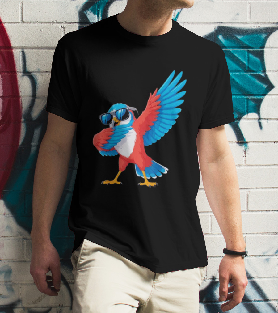 Sea Hawk Bird Dabbing With Sunglasses T-Shirt