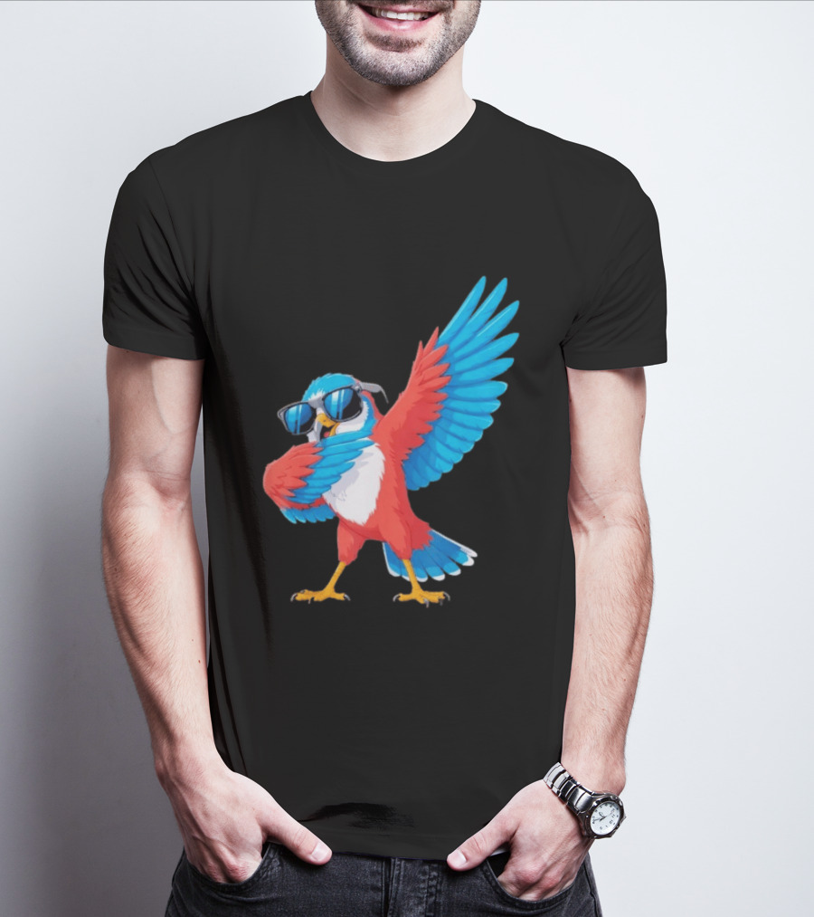 Sea Hawk Bird Dabbing With Sunglasses T-Shirt