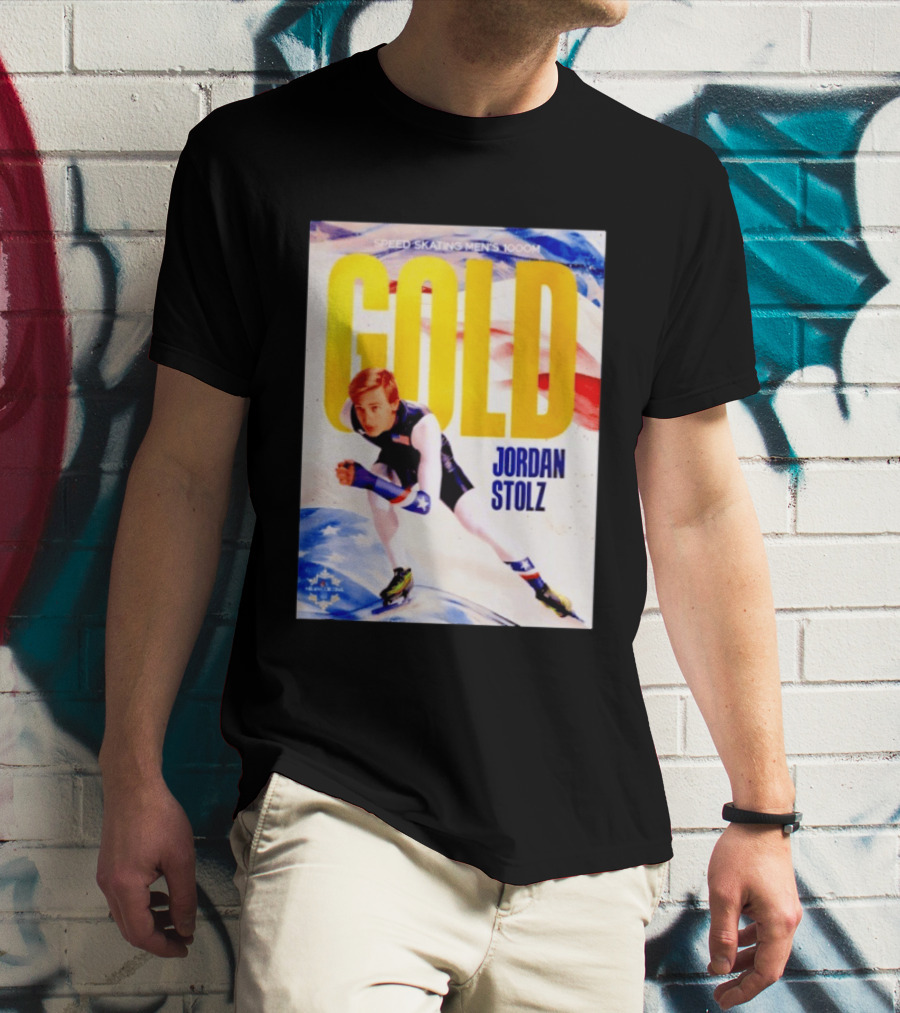 Speed Skating Men's 1000m Gold Jordan Stolz Milan Cortina 2026 T-Shirt