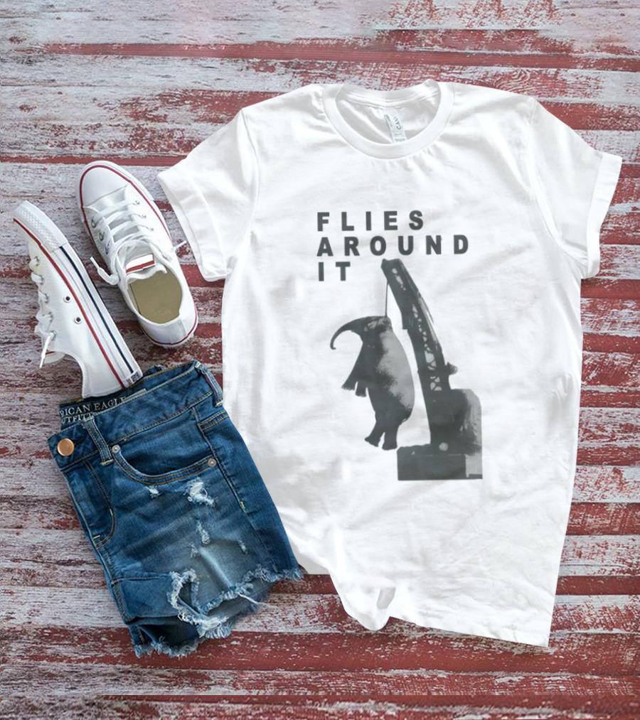 Elephant Flies Around It Crane T-Shirt