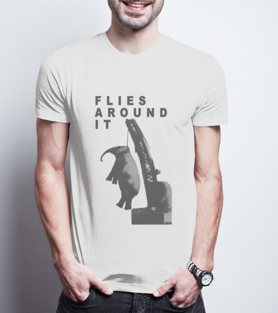 Elephant Flies Around It Crane T-Shirt