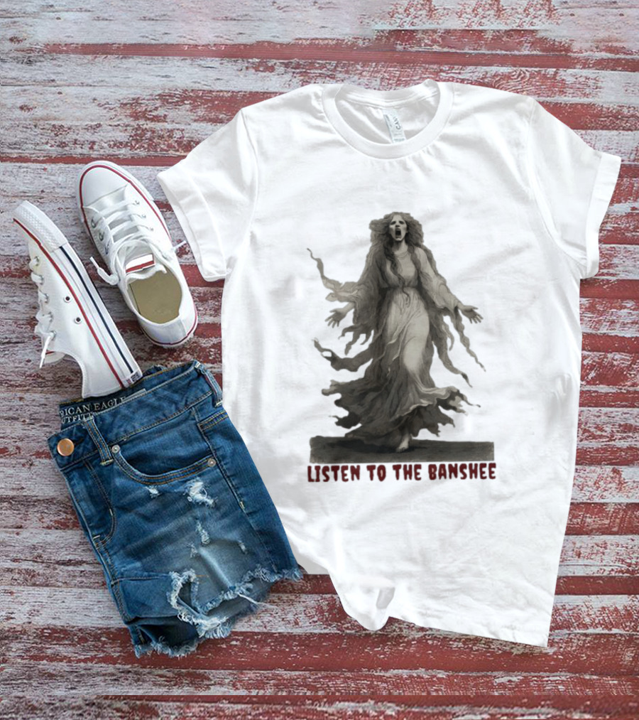 Ghost Girl Listen To The Banshee Eerie Spectral T-Shirt