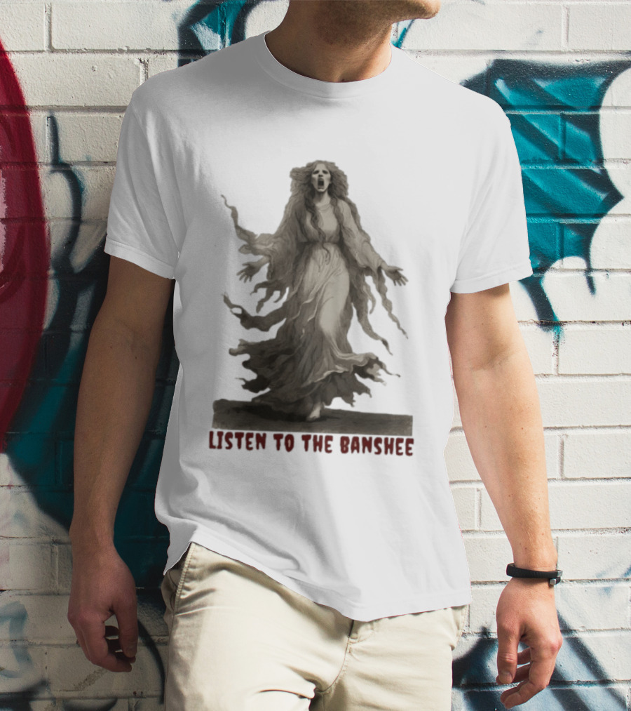 Ghost Girl Listen To The Banshee Eerie Spectral T-Shirt