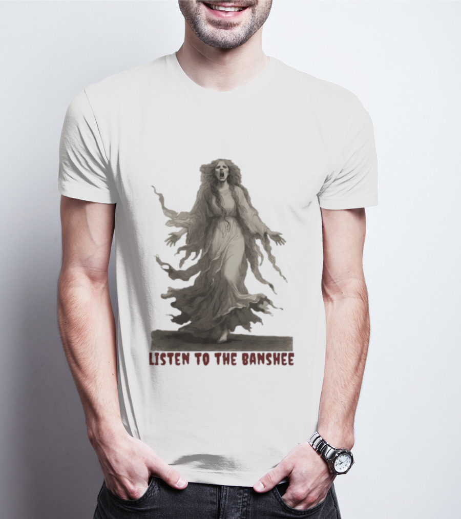 Ghost Girl Listen To The Banshee Eerie Spectral T-Shirt