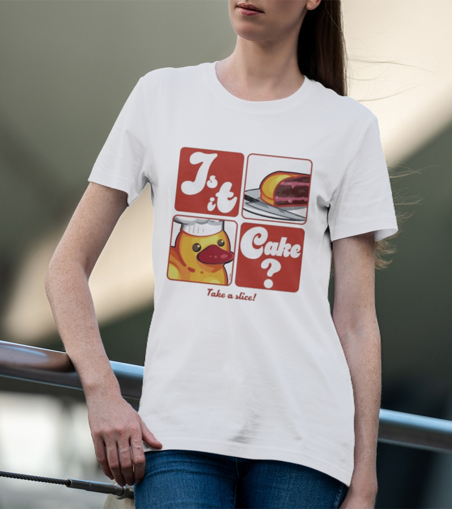 Is It Cake Rubber Ducky Chef Puzzle Blocks T-Shirt