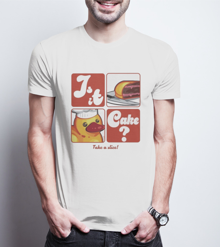 Is It Cake Rubber Ducky Chef Puzzle Blocks T-Shirt