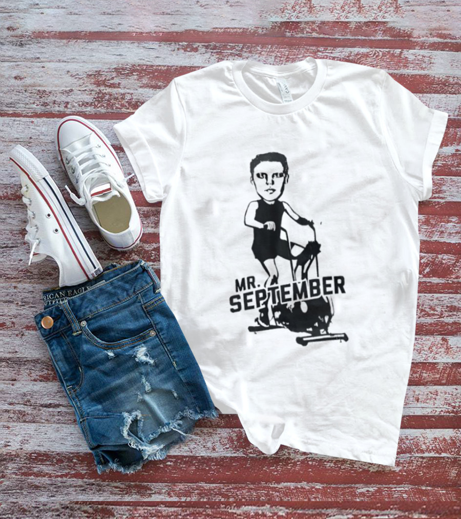 Mr September Stationary Bike Sketch T-Shirt