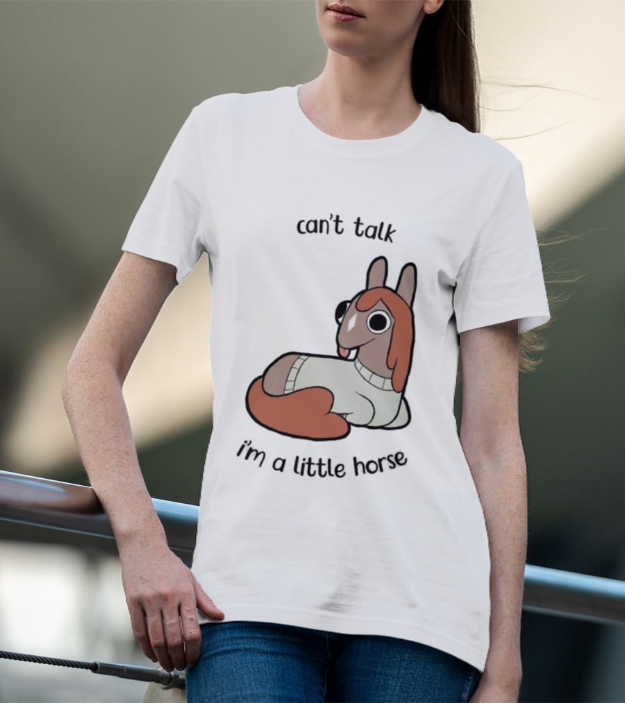 Lucah Can't Talk I'm A Little Horse Cute Cartoon T-Shirt