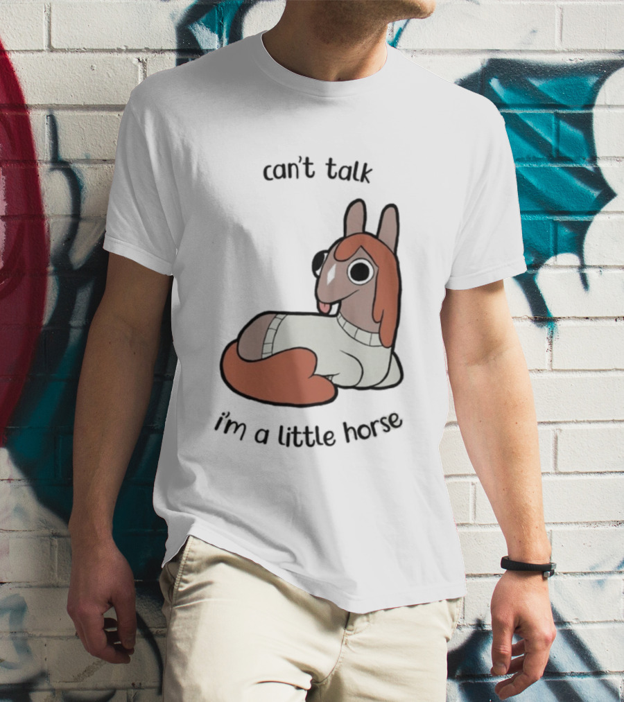 Lucah Can't Talk I'm A Little Horse Cute Cartoon T-Shirt