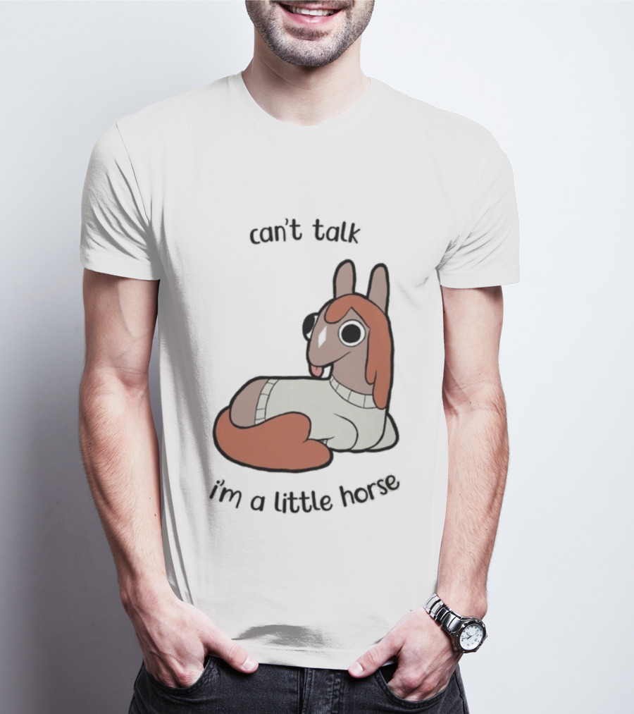 Lucah Can't Talk I'm A Little Horse Cute Cartoon T-Shirt