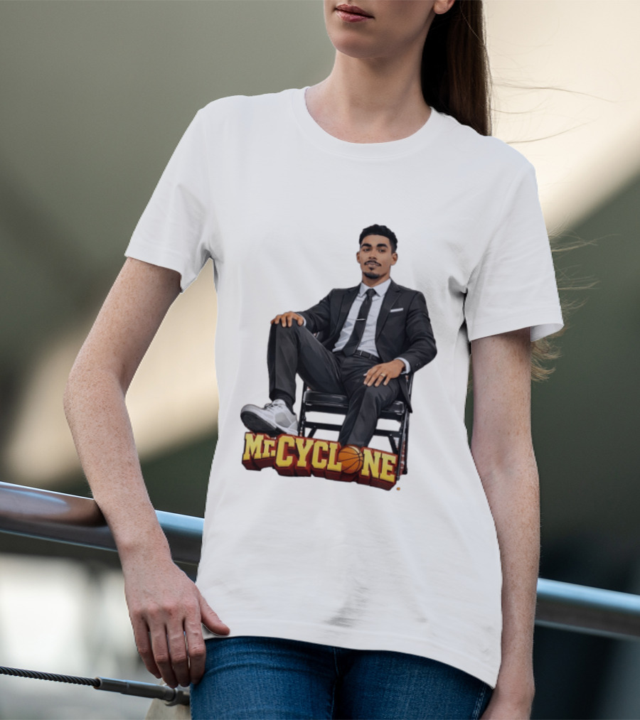 Mr Cyclone Tamin Lipsey In Suit On Chair Iowa State Cyclones T-Shirt