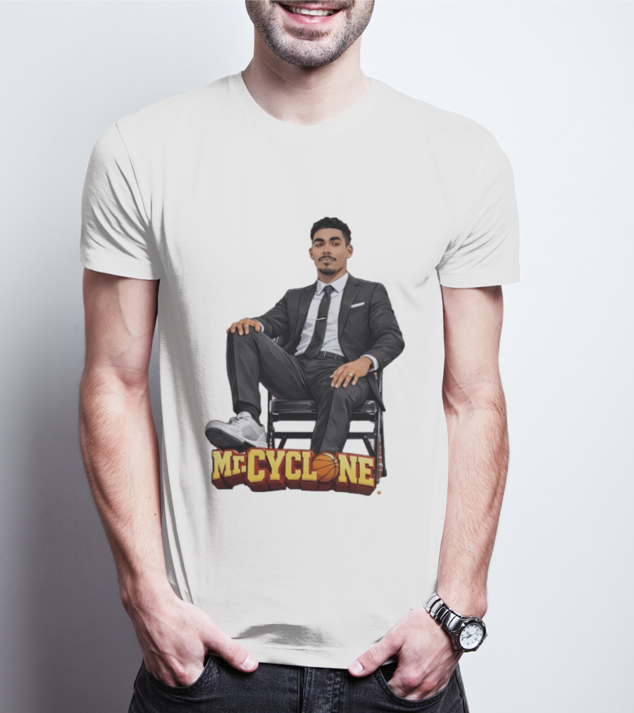 Mr Cyclone Tamin Lipsey In Suit On Chair Iowa State Cyclones T-Shirt