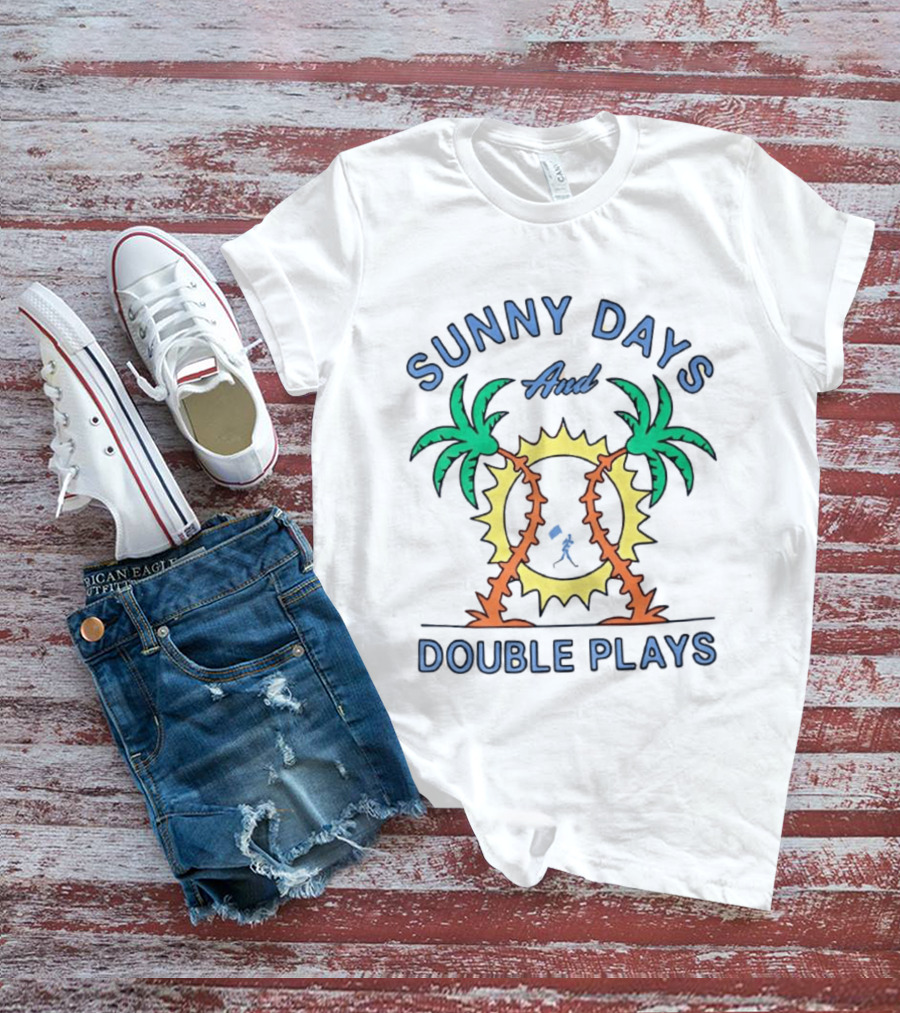 Sunny Days And Double Plays With Palm Trees And Sunshine T-Shirt