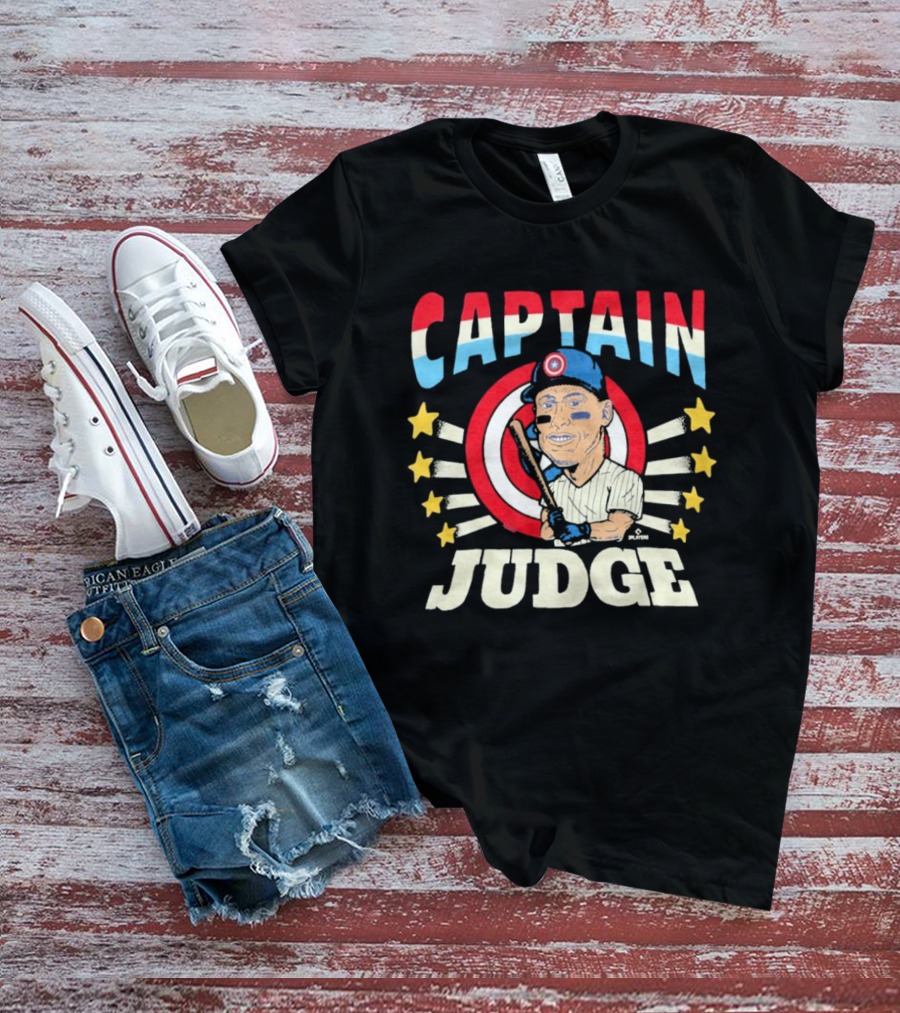 Captain Aaron Judge New York Yankees Baseball Star Caricature T-Shirt