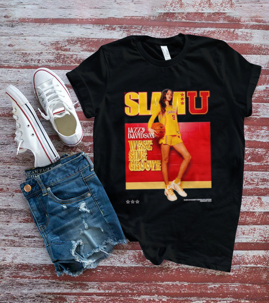 Jazzy Davidson Basketball Slamu Southern 9 West Side Groove T-Shirt
