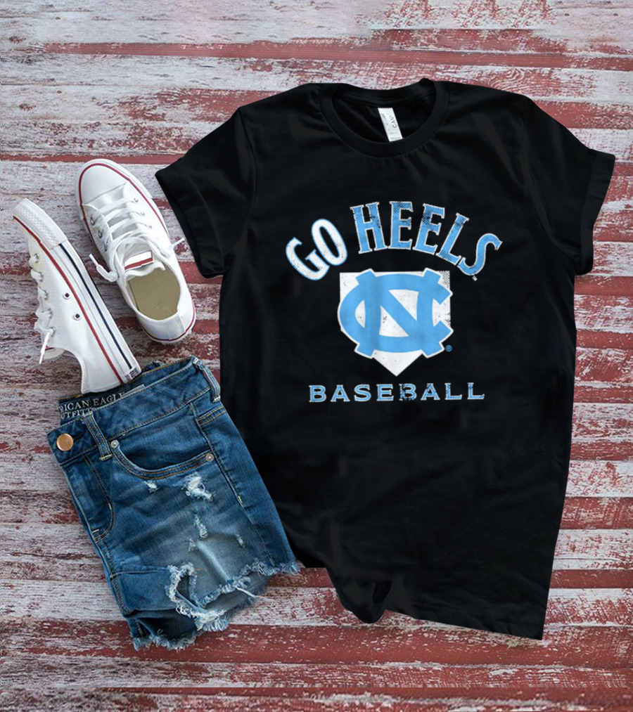 UNC Tar Heels Baseball Go Heels Home Plate T-Shirt
