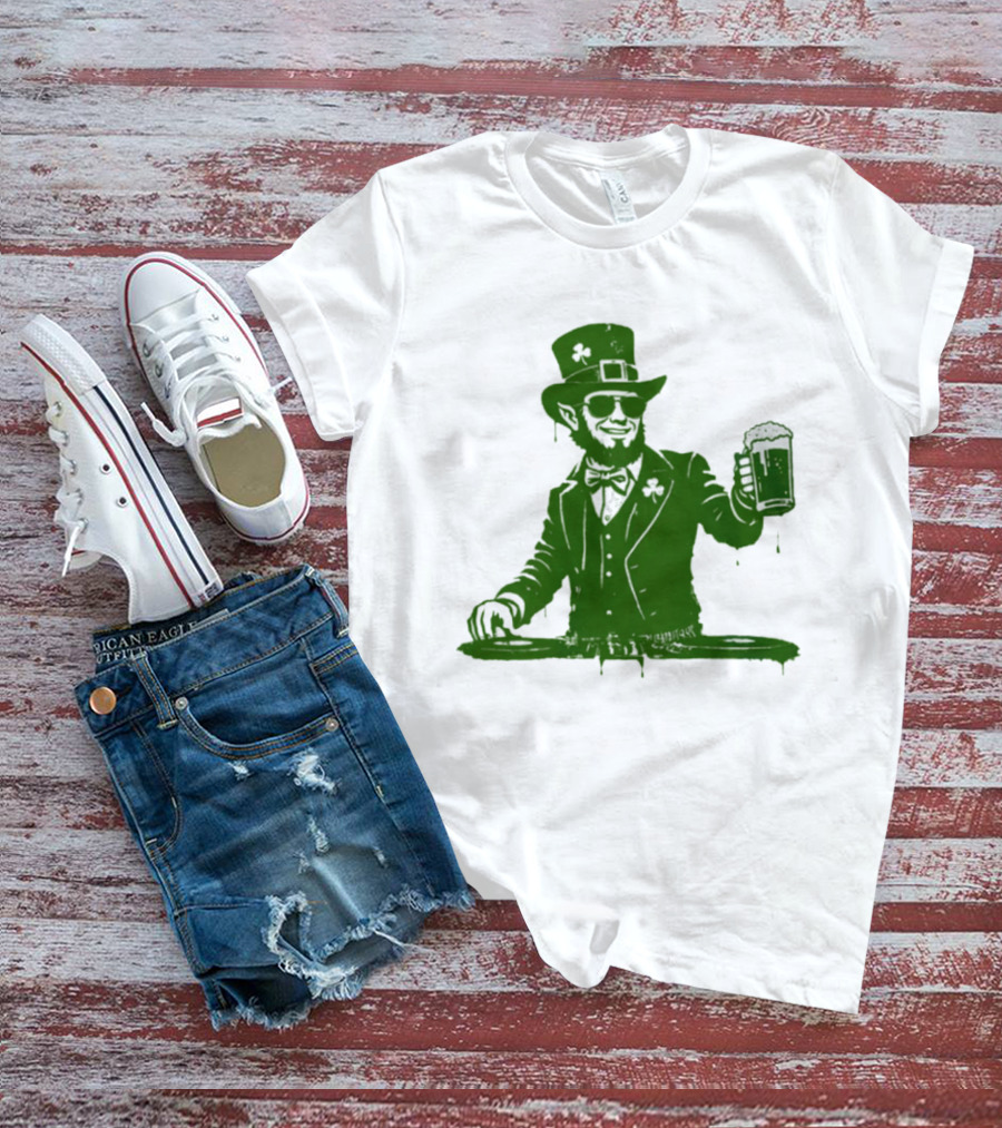 DJ Irish Uncle Sam St Patrick's Day Beer Celebration T-Shirt