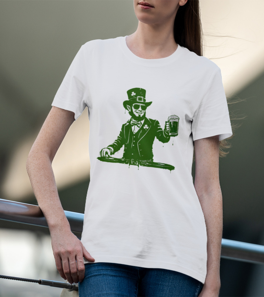 DJ Irish Uncle Sam St Patrick's Day Beer Celebration T-Shirt