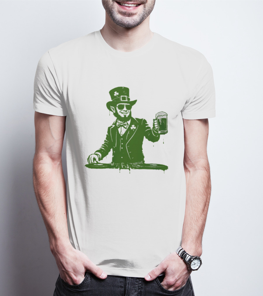 DJ Irish Uncle Sam St Patrick's Day Beer Celebration T-Shirt