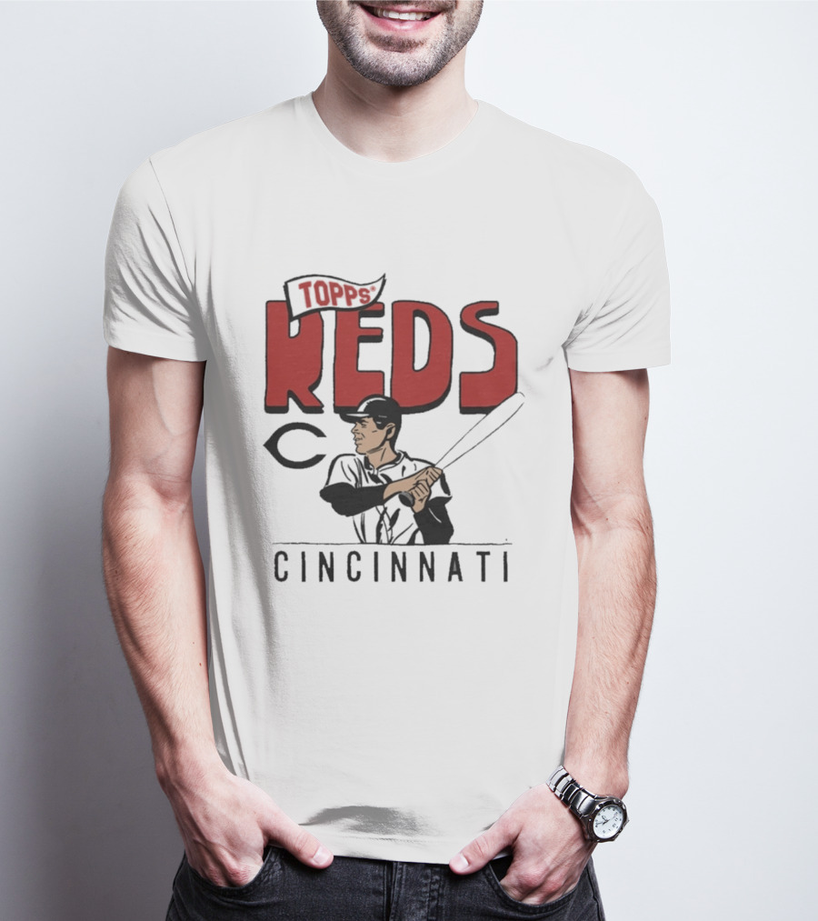 MLB Topps Cincinnati Reds Cartoon Player T-Shirt