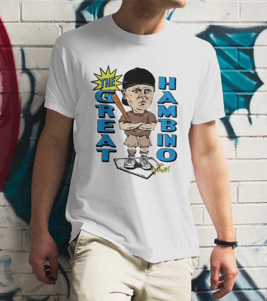 The Sandlot The Great Hambino Cartoon Character With Bat T-Shirt
